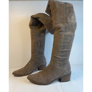 Report Zaria Women's Size 8 Light Brown Over The Knee Dressy Tall Stretchy Sock